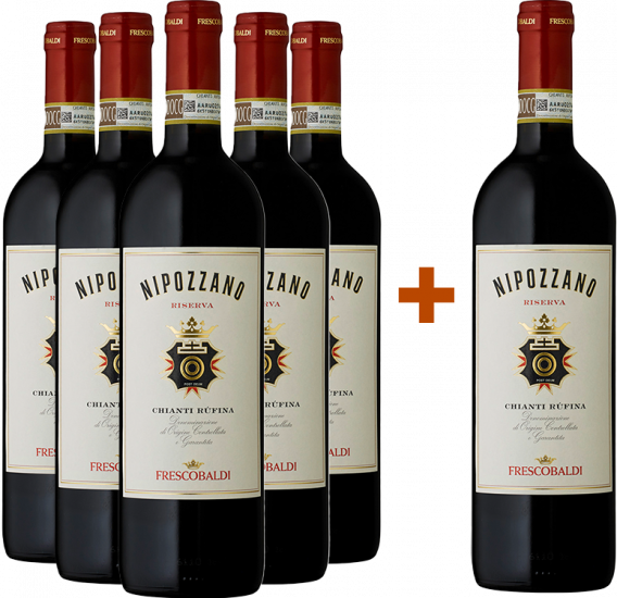 5+1 Paket Nipozzano Rufina Riserva Chianti DOCG - Frescobaldi