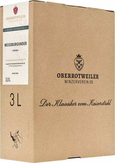 2022 Oberrotweiler Weissburgunder Bag in Box trocken 3,0 L - Oberrotweiler Winzerverein