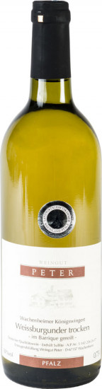 2015 Weißburgunder trocken im Barrique gereift - Weingut Peter