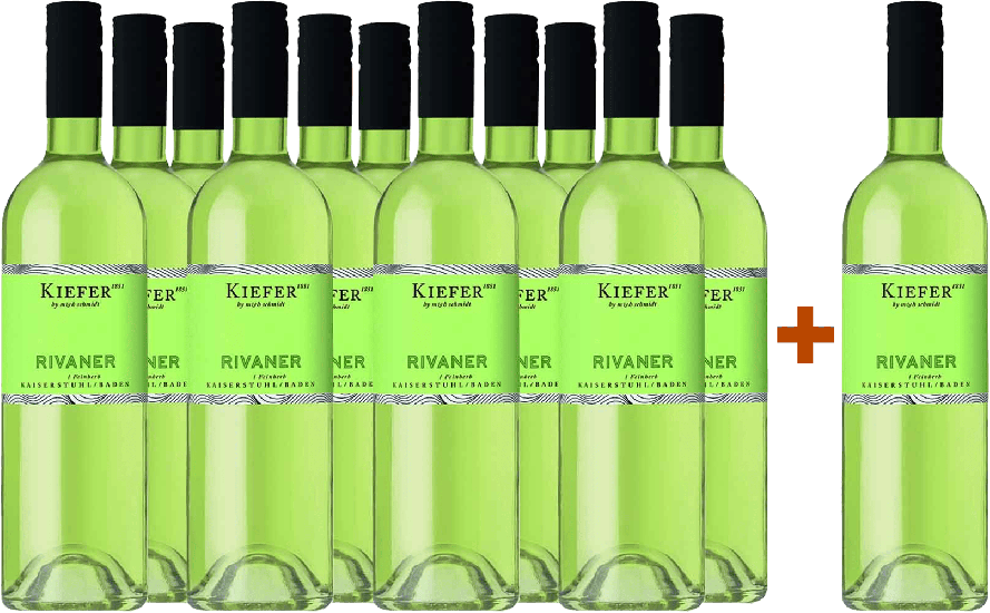 11+1 Paket Rivaner feinherb Bio - Weingut Friedrich Kiefer