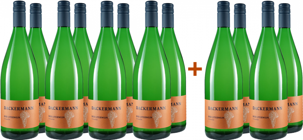 8+4 Paket Scheurebe trocken 1,0 L - Weingut Dackermann