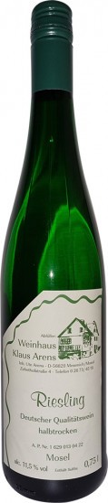 2021 Riesling- Qualitätswein halbtrocken - Weinhaus Klaus Arens, Inh. Ute Arens