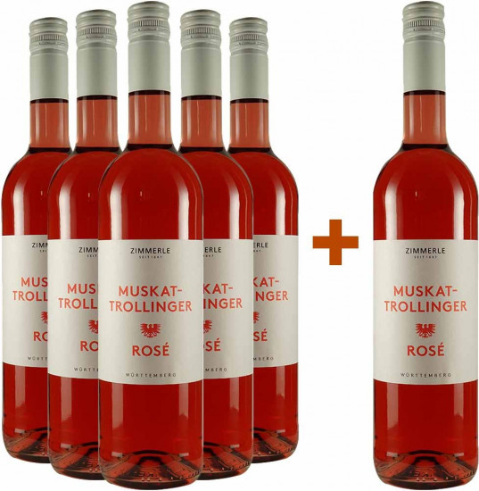 5+1 Paket Muskattrollinger Rosé Bio - Weingut Zimmerle
