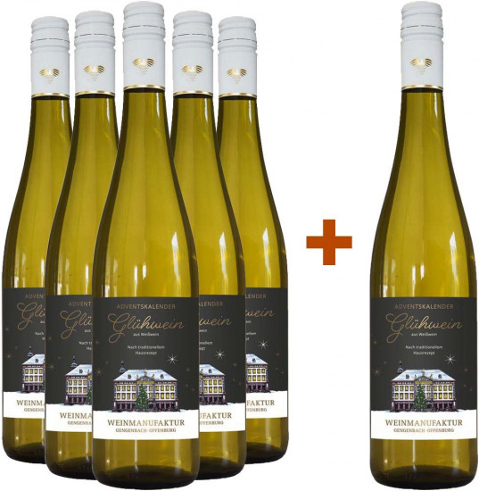 5+1 Paket Adventskalender Glühwein Weiß - Weinmanufaktur Gengenbach