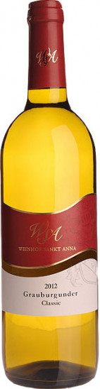 2012 Grauer Burgunder Classic QbA halbtrocken - Weingut Sankt Anna