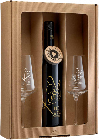 2025 Singender Weihnachtswein mit zwei Küssler-Gläsern weiß trocken - Winzerhof Küssler