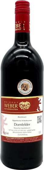 2021 Oppenheimer Krötebrunnen Dornfelder halbtrocken - Weingut Weber Hof-Bärenstein