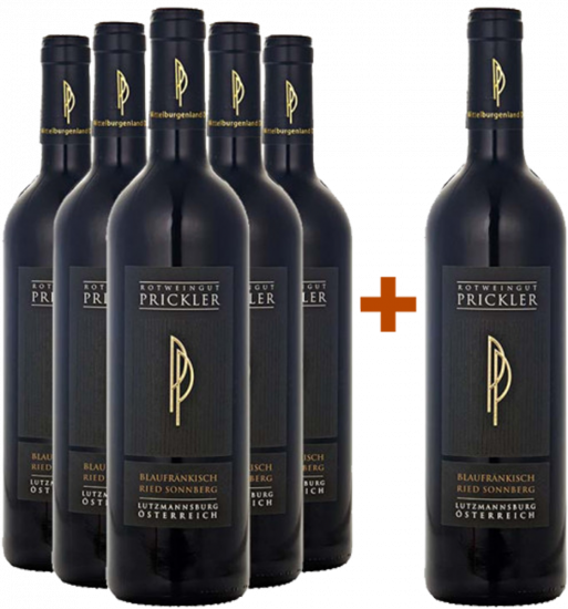 5+1 Paket Ried Sonnberg Blaufränkisch Mittelburgenland DAC - Rotweingut Prickler