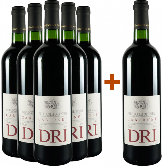 5+1 Paket Cabernet Friuli Colli Orientali DOC - Giovanni Dri
