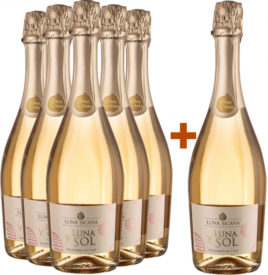 5+1 Paket Luna Y Sol Spumante Rosé BIO Bio - Luna Sicana