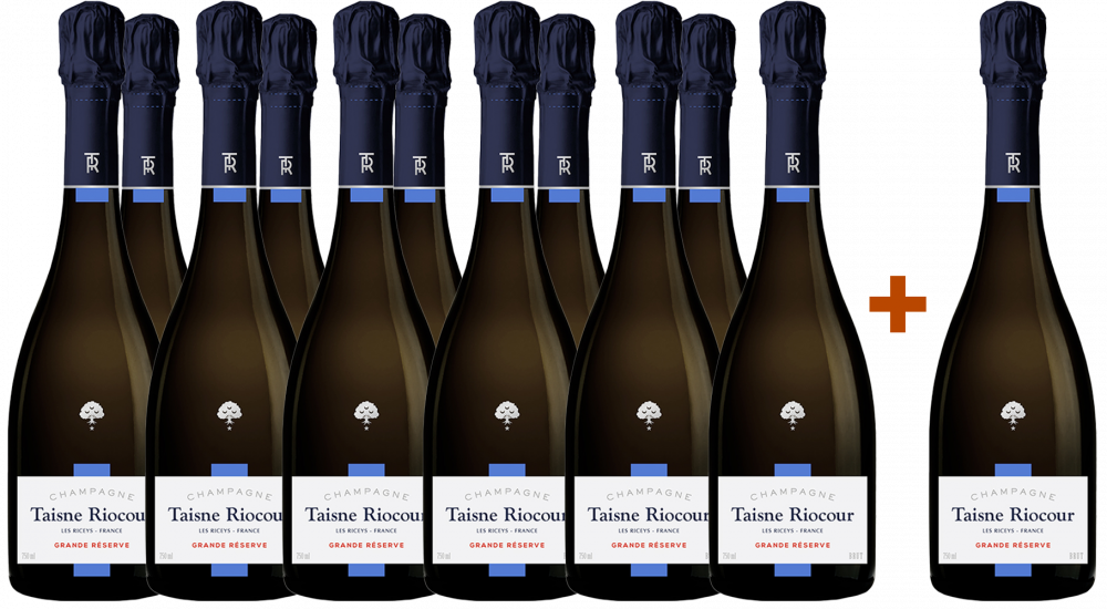 11+1 Paket Champagne Grande Réserve - Maison Taisne Riocour