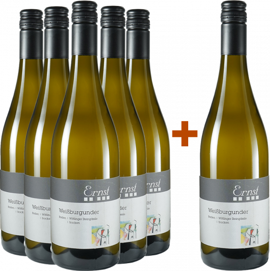 5+1 Paket Weißer Burgunder, 2024, trocken Bio - Weingut Ernst