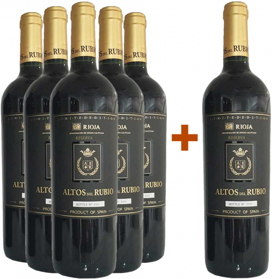 5+1 Paket Altos del Rubio Reserva Rioja DOCa - Viñedos y Bodegas Lyng