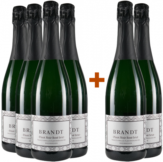 4+2 Paket Pinot Noir Rosé Sekt brut - Weingut Brandt