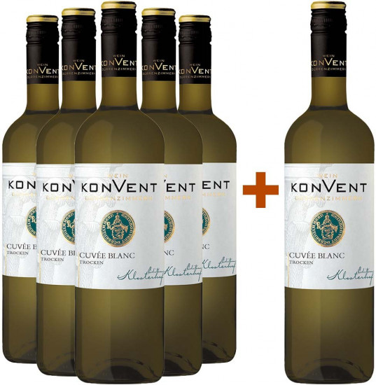 5+1 Paket Klosterhof Cuvée Blanc trocken - Weinkonvent Dürrenzimmern eG