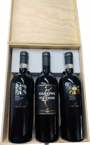 Cassetta in Legno Tizzano - Fiano di Avellino - Greco di tufo - Cantina Tizzano