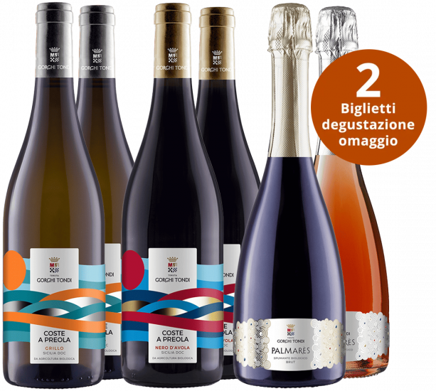 Cantina Gorghi Tondi Kennenlern-Paket + 2 Tickets Kellereibesichtigung Bio - Tenuta Gorghi Tondi