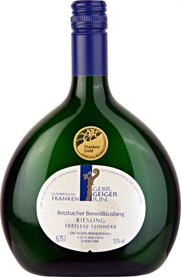 2018 Riesling Spätlese Retzbacher Benediktusberg feinherb - Weingut Gebr. Geiger jun. 