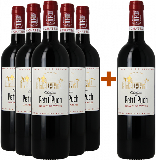 5+1 Paket Château Petit Puch Graves de Vayres AOP - Château du Petit Puch
