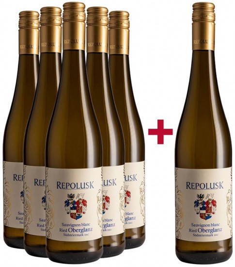 5+1 Paket Ried Oberglanz Sauvignon Blanc trocken - Weingut Familie Repolusk