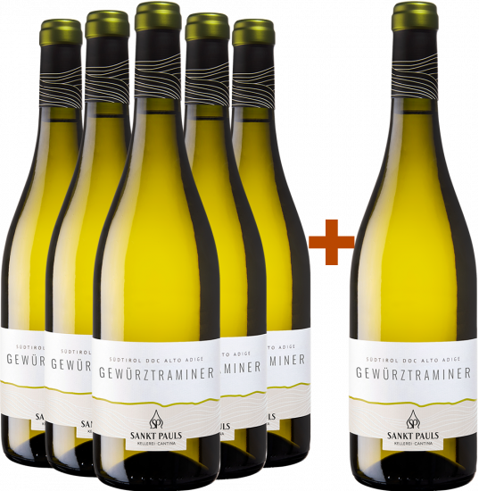 5+1 Paket Gewürztraminer Alto Adige DOC - SANKT PAULS Kellerei – Cantina