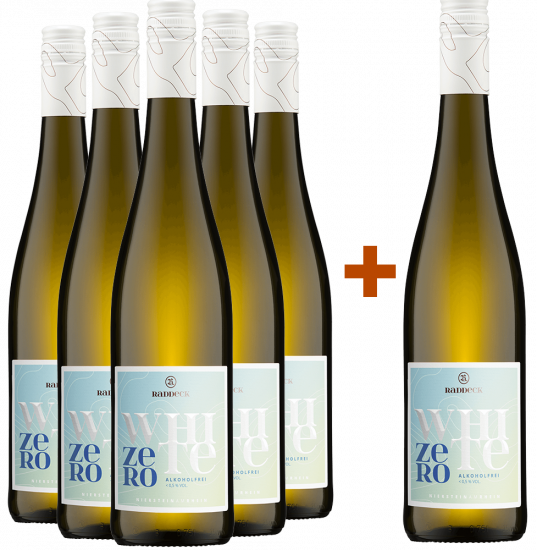 5+1 Paket Zero White Weißwein alkoholfrei - Weingut Raddeck