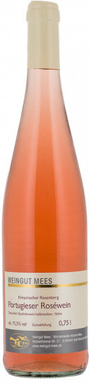 2015 Kreuznacher Rosenberg Portugieser Roséwein Qualitätswein QbA halbtrocken - Weingut Mees