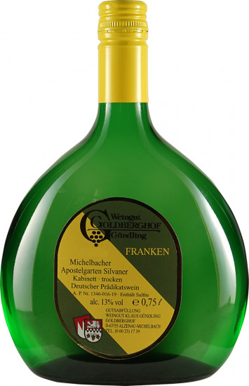 2022 Michelbacher Apostelgarten Silvaner Kabinett BB trocken - Weingut Klaus Gündling Goldberghof