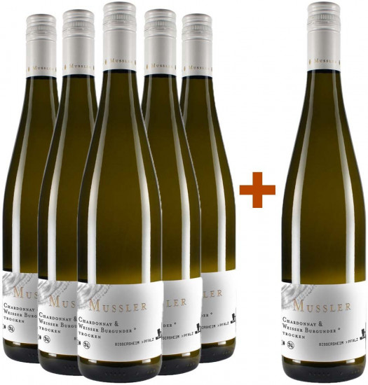 5+1 Chardonnay & Weißburgunder Paket trocken - Weingut Mussler