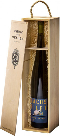 Dachsfilet Riesling 1,5 L in hochwertiger Holzkiste - Weingut Prinz von Hessen