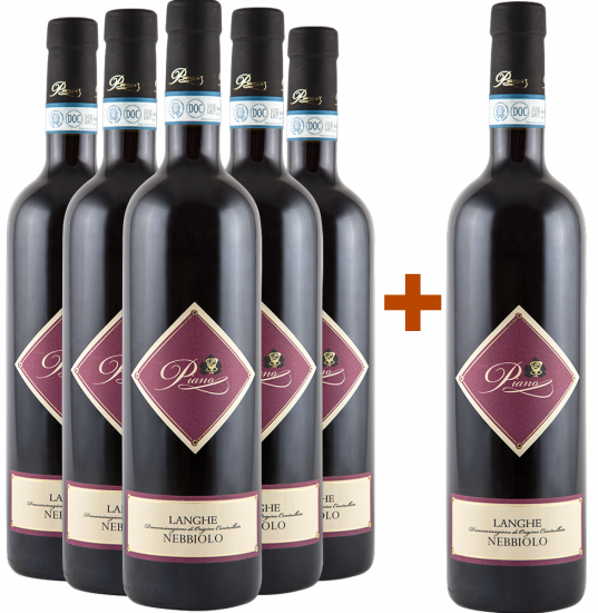 5+1 Paket Nebbiolo Langhe DOC - Piano