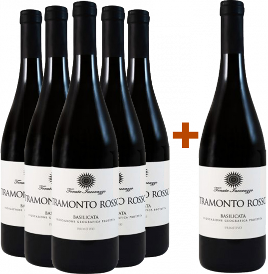 5+1 Paket Tramonto Rosso Primitivo Basilicata IGP - Iacovazzo