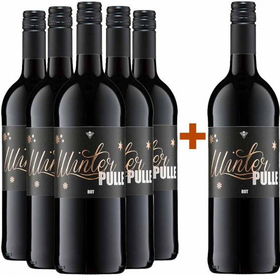 5+1 Paket Winterpulle rot alkoholfrei lieblich 1,0 L - Andres am Lilienthal