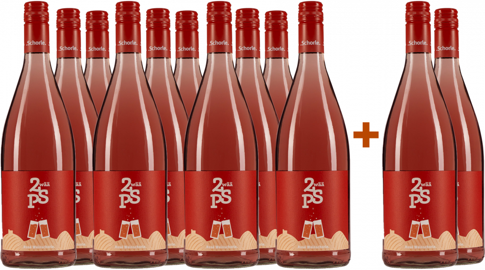 10+2 Paket Roséweinschorle 