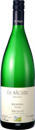 2025 Rheingau Rüdesheimer Riesling Schoppen trocken 1,0 L - Weingut Dr. Nägler
