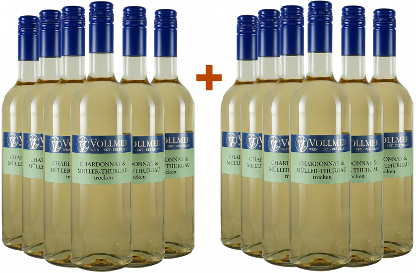6+6 Paket Chardonnay & Müller-Thurgau trocken - Weingut Roland Vollmer