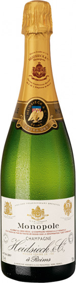Champagne Heidsick Monopole Bronze Top von Vranken Pommery inkl. Edelstahl-Kühler
