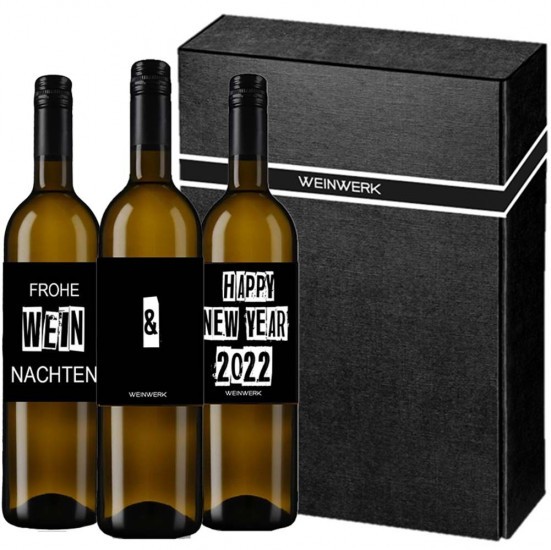Frohe Wei(h)nachten & Happy New Year im Präsentkarton - Weingut Weinwerk
