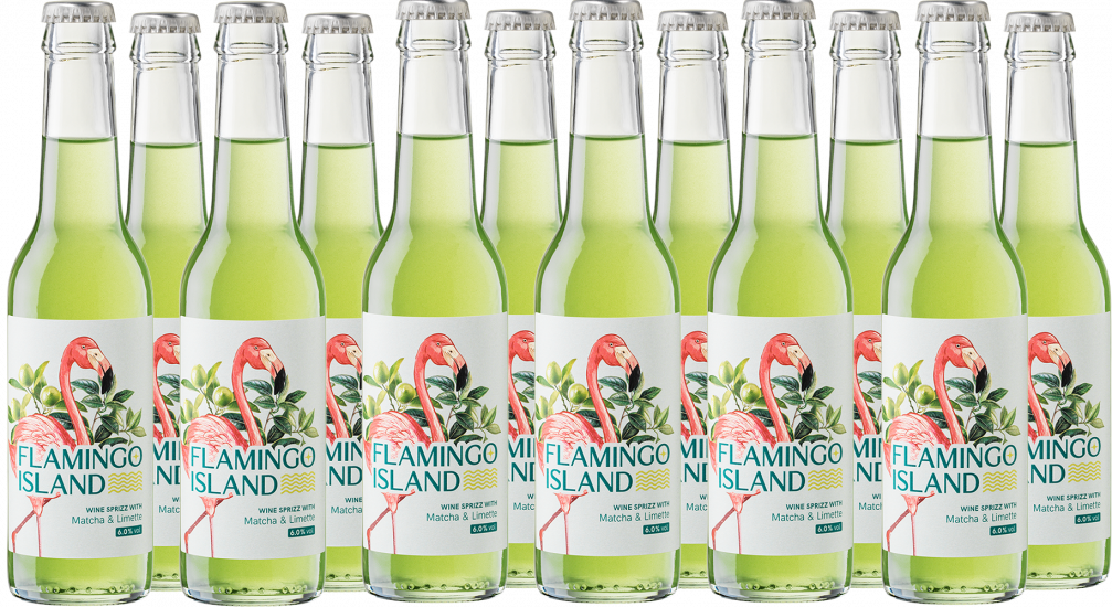 Flamingo Island Matcha & Limette Wine Sprizz - Weinbiet Manufaktur
