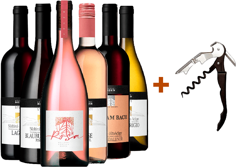 Kellerei Bozen Kennenlern-Paket + Korkenzieher - Kellerei Bozen - Cantina Bolzano