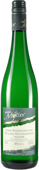 2020 Burger Hahnenschrittchen Riesling Hochgewächs feinherb - Weingut Christoph Müller
