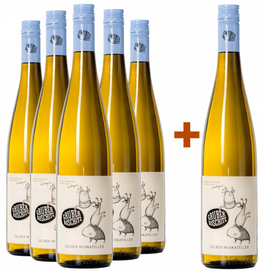 5+1  Gelber Muskateller BIO Paket Bio - Weingut Gruber Röschitz