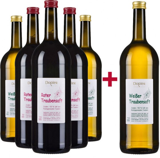 5+1 Traubensaft Paket  - Weingut Dopler