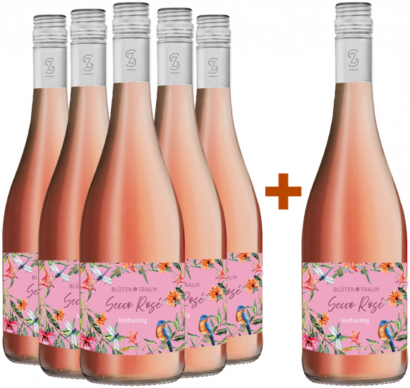 5+1 Paket Blütentraum Secco Rosé - Weingärtner Stromberg-Zabergäu