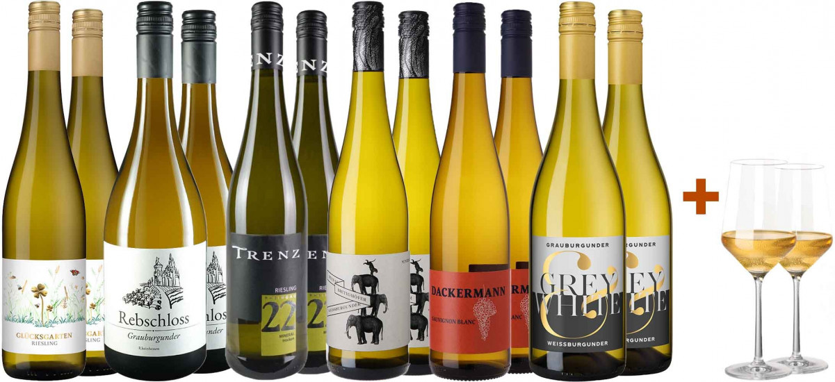 Weißwein Momente mit gratis Gläsern