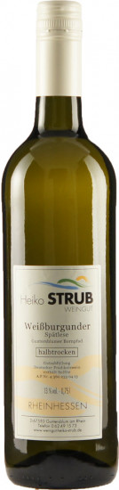 2014 Weißer Burgunder Spätlese halbtrocken - Weingut Heiko Strub