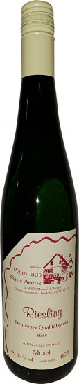 2022 Riesling - Qualitätswein süß - Weinhaus Klaus Arens, Inh. Ute Arens