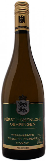 2023 Verrenberg Weisser Burgunder VDP.Ortswein trocken Bio - Weingut Fürst Hohenlohe-Oehringen