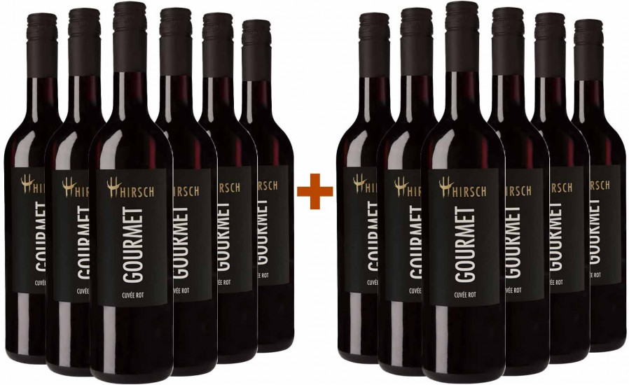 6+6 Paket Gourmet Cuvée Rot trocken - Christian Hirsch