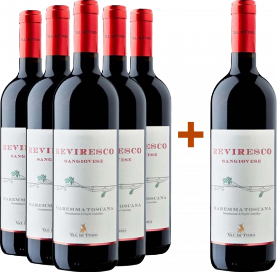 5+1 Paket Reviresco Val di Toro Maremma Toscana DOC Bio - Val di Toro